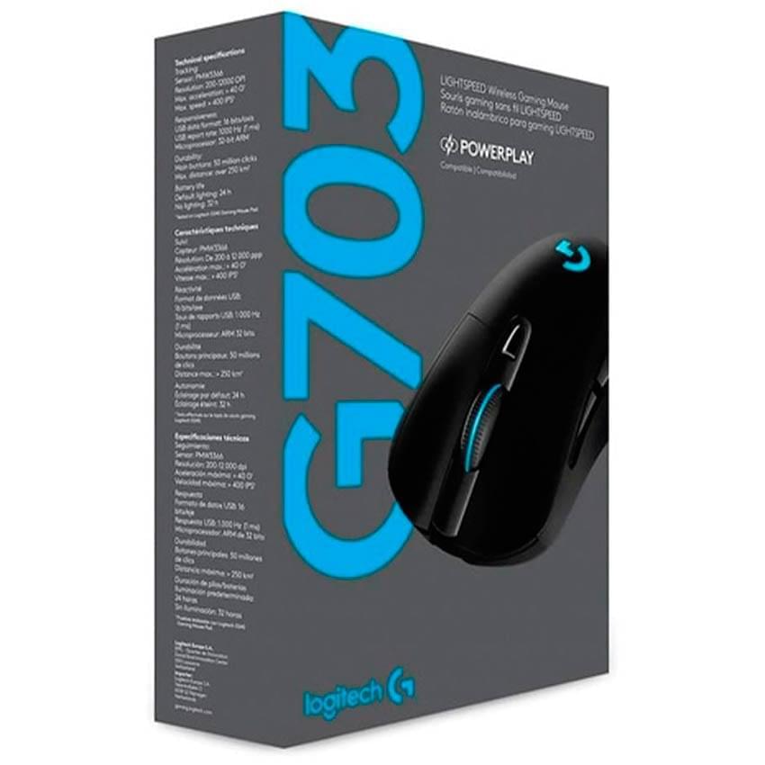 Mouse Logitech G703 Rgb Lightspeed Inalambrico 25600 Dpi Negro